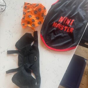 CHEWY DOG COSTUME MINI MONSTER SIZE LARGE BUNDLE